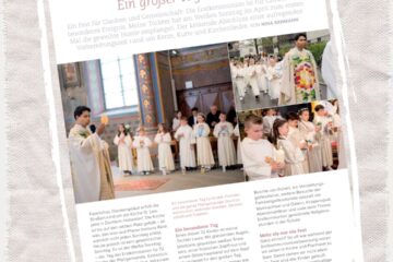 Artikel im Tipi Magazin für die Familie über die Erstkommunion in der Pfarre St. Leopold im Dornbirn-Hatlerdorf von Texterin Nina Rehmann